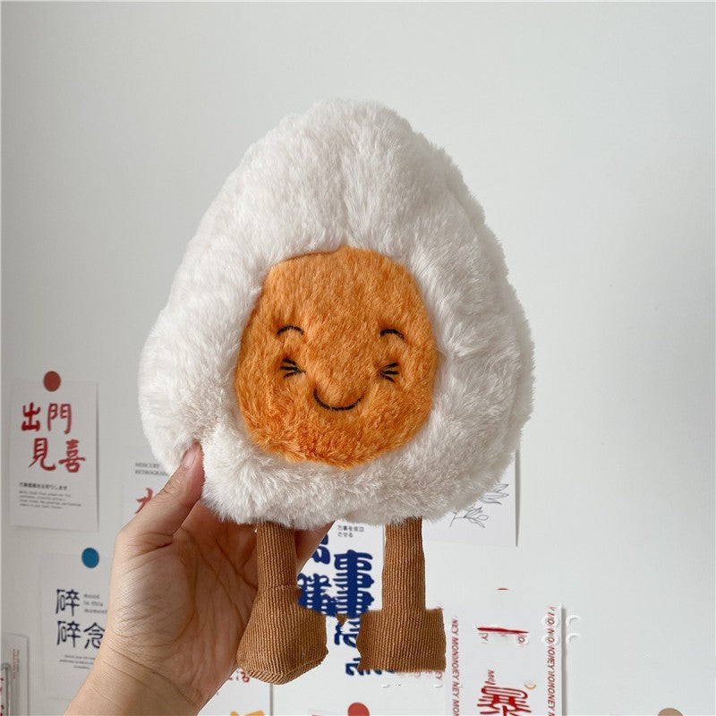 Cute Boiled Egg Plush Toy Creative Doll