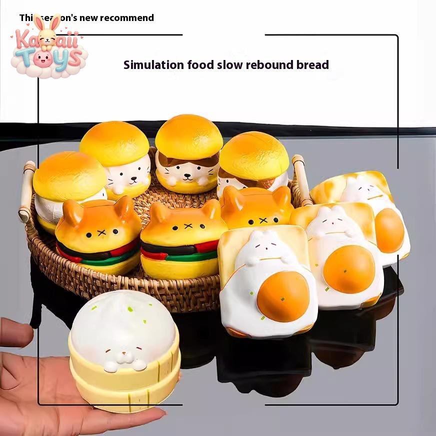 Slow Rebound Toast Bread Squeezing Toy Stress Relief Toy Kawaii Toys