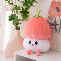 Mushroom Headgear Strawberry Plush Toy – A Sweet Cuddly Delight! Kawaii Toys