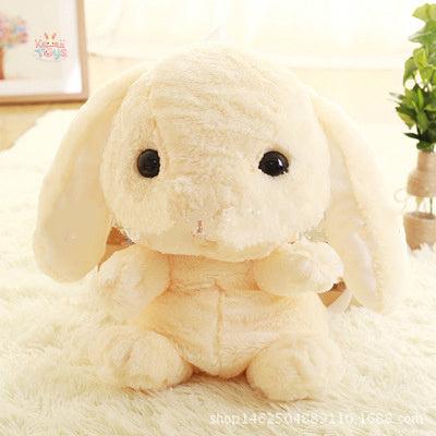 Adorable Loppy Rabbit Plush Backpack - Kawaii Anime Bunny Bag with Long Ears beige Kawaii Toys