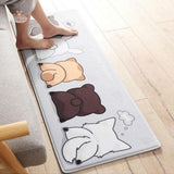 Printed Kitten Mat Antiskid Mat Carpet 3pcs Kawaii Toys