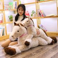 Big Size Cute Lying Horse Plush Toys Stuffed Cartoon Animal Horse Kawaii Toys