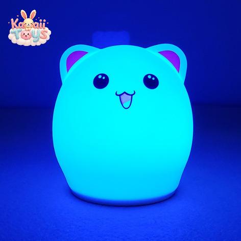 Cartoon silicone lamp clapping lamp colorful night lamp Blue Kawaii Toys