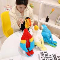 Lifelike Plush Toys Parrot – A Splash of Color & Softness! Kawaii Toys