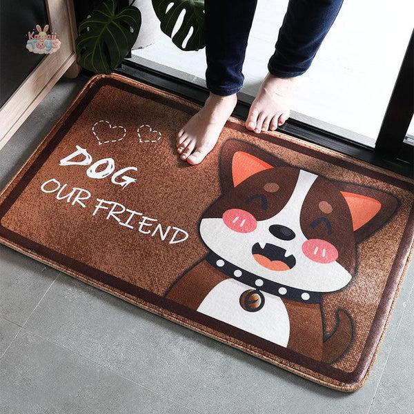 Cartoon Floor Mat Household Door Mat Bedroom Door Foot Mat Akita Kawaii Toys