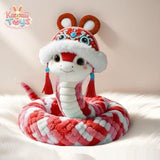 Year Of Snake Super Cute Elegant Toy Plush Good-looking Gift Elegant Snake Red 40cm Twistable Kawaii Toys