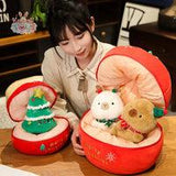 Capybara Plush – A Festive Holiday Hideout! Kawaii Toys