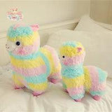 Rainbow Alpaca Plush Toy Japanese Soft Plush Alpacasso Stuffed Toy Kawaii Toys