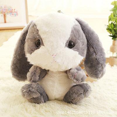 Adorable Loppy Rabbit Plush Backpack - Kawaii Anime Bunny Bag with Long Ears greywhite Kawaii Toys