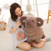 Plush Toy Simulation Sheep Stuffed Sheep Animal Sheep Plush Toy Brown Kawaii Toys