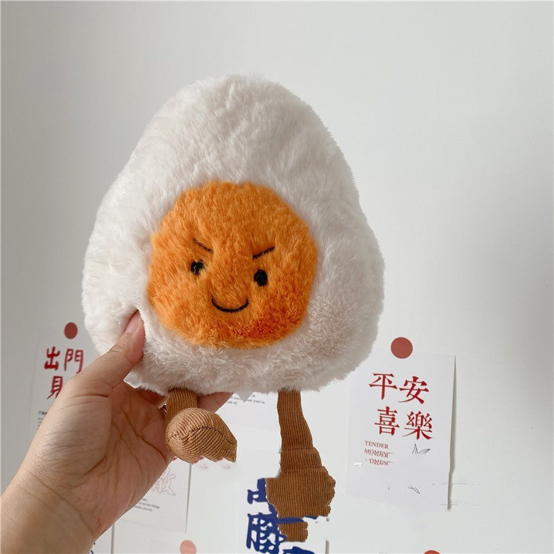 Cute Boiled Egg Plush Toy Creative Doll