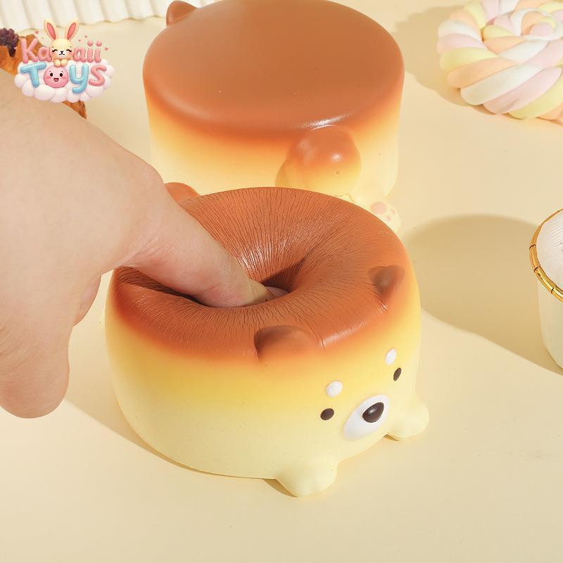 Decompression Slow Rebound Cheese Dog-Cake Series Squeezing Toy Cheese Puppy Cake Kawaii Toys