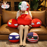 Country Ball Toys Plush USA FRANCE RUSSIA UK JAPAN GERMANY ITALY Decor Kawaii Toys