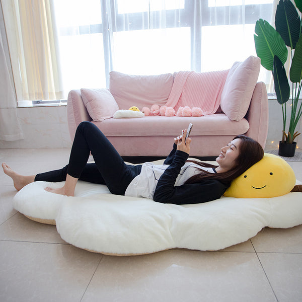 Plush Toy Poached Egg Leisure Sleeping Lying Cushion Pillow