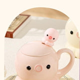 Jellyfish Mug Ceramic Cup Coffee Cup With Cover Spoon Kitchen Gadgets Kawaii Toys