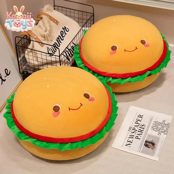 Hamburger Plush Toy – The Fun & Cuddly Comfort Snack!