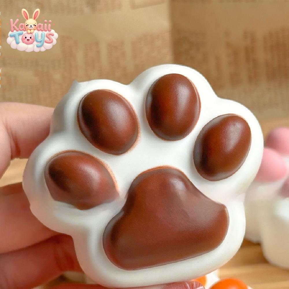 Soft And Adorable Cat's Paw Squeezing Toy – Slow Rebound Cat Paw Squishy Brown Kawaii Toys