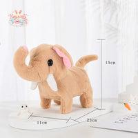 Electronic Plush Pet with Sound – The Cutest Walking Elephant Toy Apricot Kawaii Toys