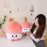 Mushroom Headgear Strawberry Plush Toy – A Sweet Cuddly Delight! Kawaii Toys