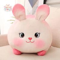 Lovely Pink Strawberry Rabbit Plush Toy Soft Cartoon Bunny Animal Kawaii Toys