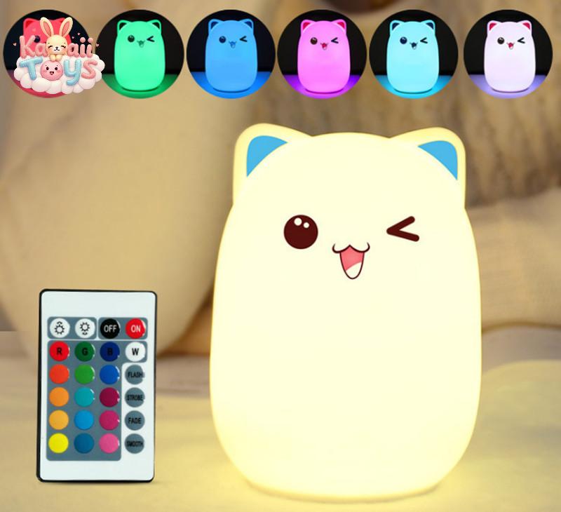 Cartoon silicone lamp clapping lamp colorful night lamp Kawaii Toys