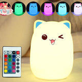 Cartoon silicone lamp clapping lamp colorful night lamp Kawaii Toys