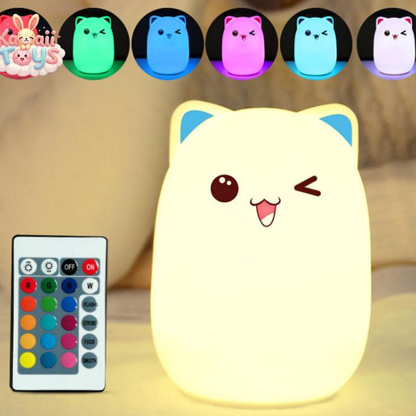 Cartoon silicone lamp clapping lamp colorful night lamp Kawaii Toys