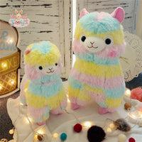 Rainbow Alpaca Plush Toy Japanese Soft Plush Alpacasso Stuffed Toy Kawaii Toys