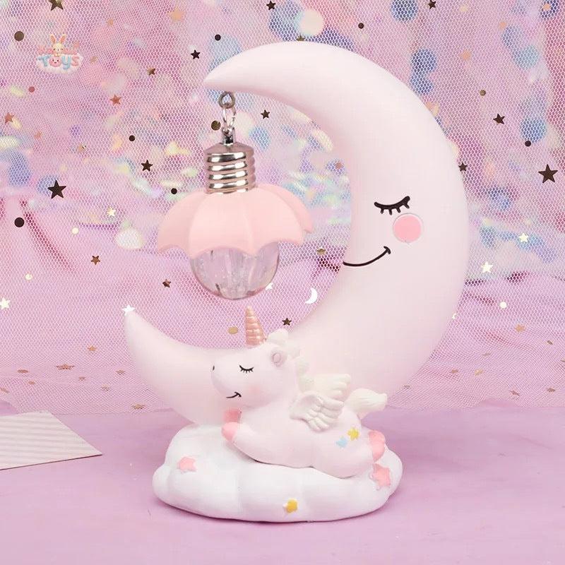 3D Moon Night Light – A Dreamy Resin Craft for Your Home Pink Kawaii Toys