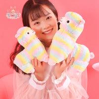 Rainbow Alpaca Plush Toy Japanese Soft Plush Alpacasso Stuffed Toy Kawaii Toys