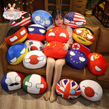 Country Ball Toys Plush USA FRANCE RUSSIA UK JAPAN GERMANY ITALY Decor Kawaii Toys