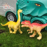 Children's Dinosaur Engineering Vehicle Fleet – Triceratops Transport Vehicle Toy Kawaii Toys