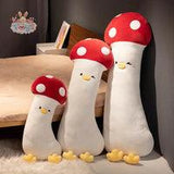 Giant, Assorted Plush Vegetable, Chicken Cosplay (Mushroom, Eggplant, Carrot, Broccoli) Kawaii Toys