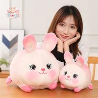 Lovely Pink Strawberry Rabbit Plush Toy Soft Cartoon Bunny Animal Kawaii Toys