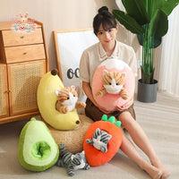 Fluffy Fruit and Veggie Cat Plush – The Purr-fect Blend of Cuteness! Kawaii Toys