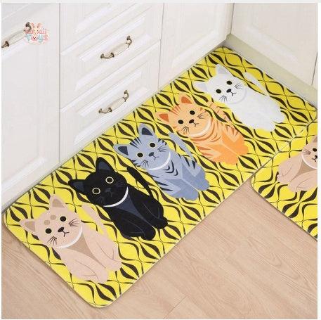 Printed Kitten Mat Antiskid Mat Carpet 50x120 Kawaii Toys