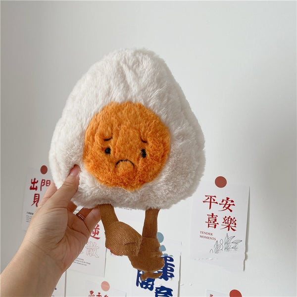 Cute Boiled Egg Plush Toy Creative Doll