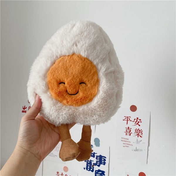 Cute Boiled Egg Plush Toy Creative Doll