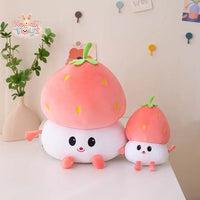 Mushroom Headgear Strawberry Plush Toy – A Sweet Cuddly Delight! Kawaii Toys