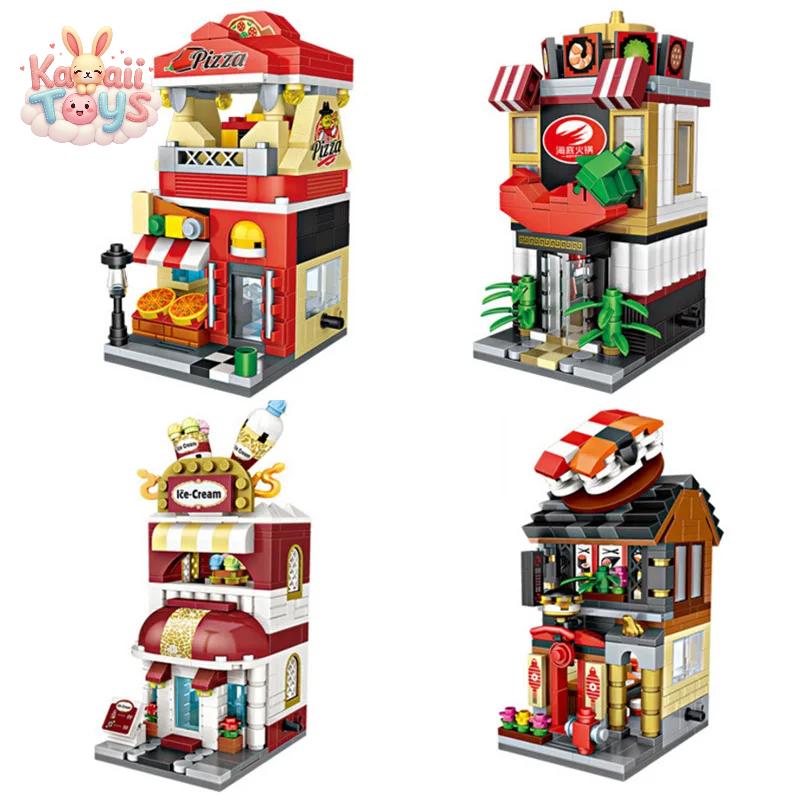 City Street View Mini Block Sushi Shop Bricks Toy