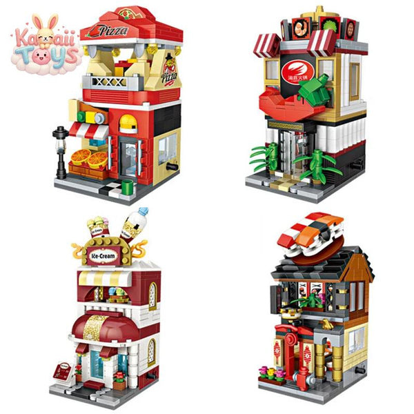 City Street View Mini Block Sushi Shop Bricks Toy