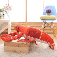 Lifelike Lobster Plush Toy Stuffed Sea Animal Lobster Pillow Soft Toy Kawaii Toys