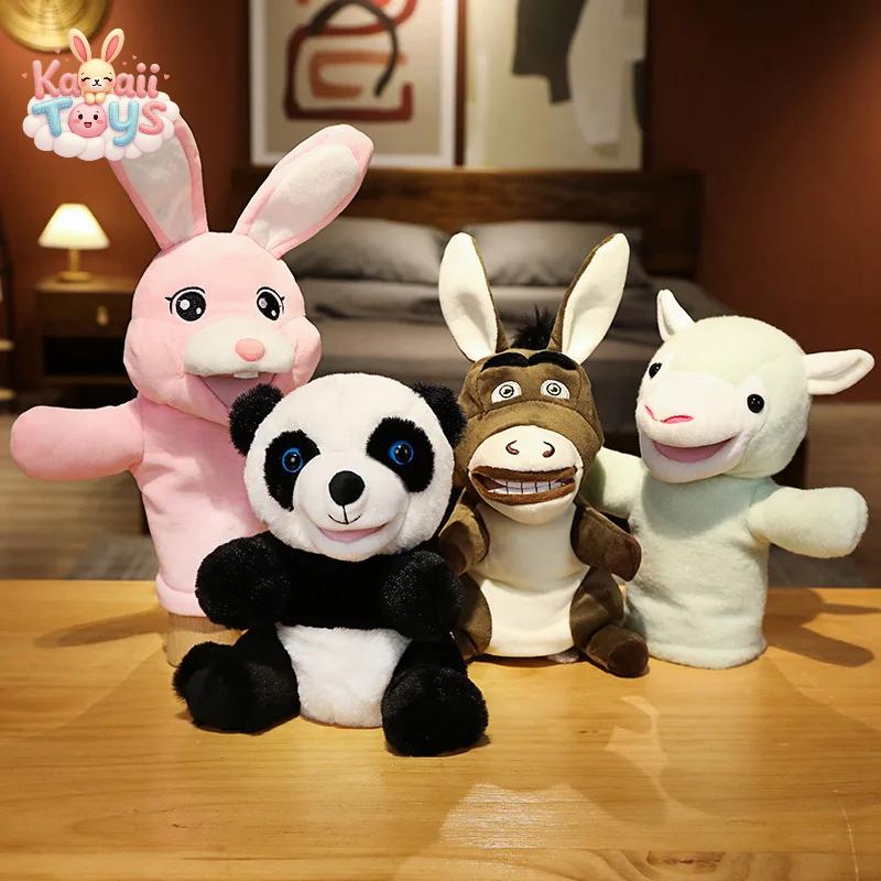 Hand Puppet Animal Plush Set – Bunny, Panda & More Kawaii Toys