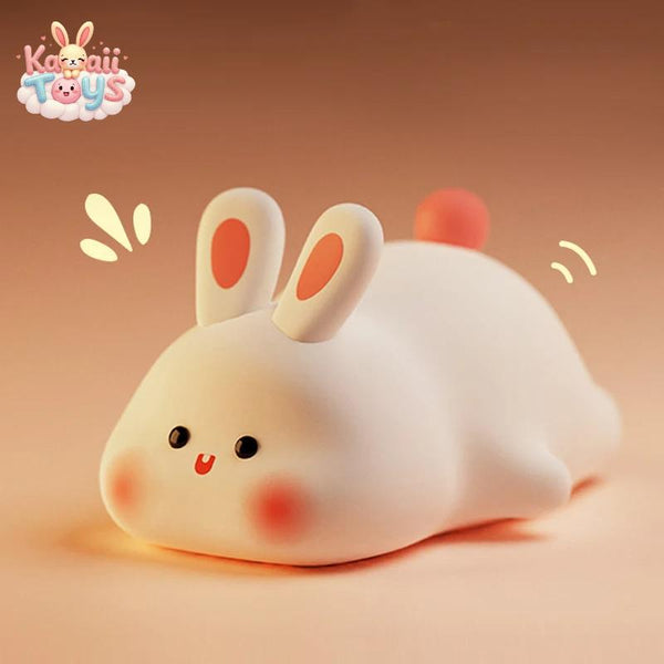 Baby Silicone Capybara Night Light - USB Rechargeable, Touch Control, Timer Function rabbit OneSize LKCOMO No977 Store