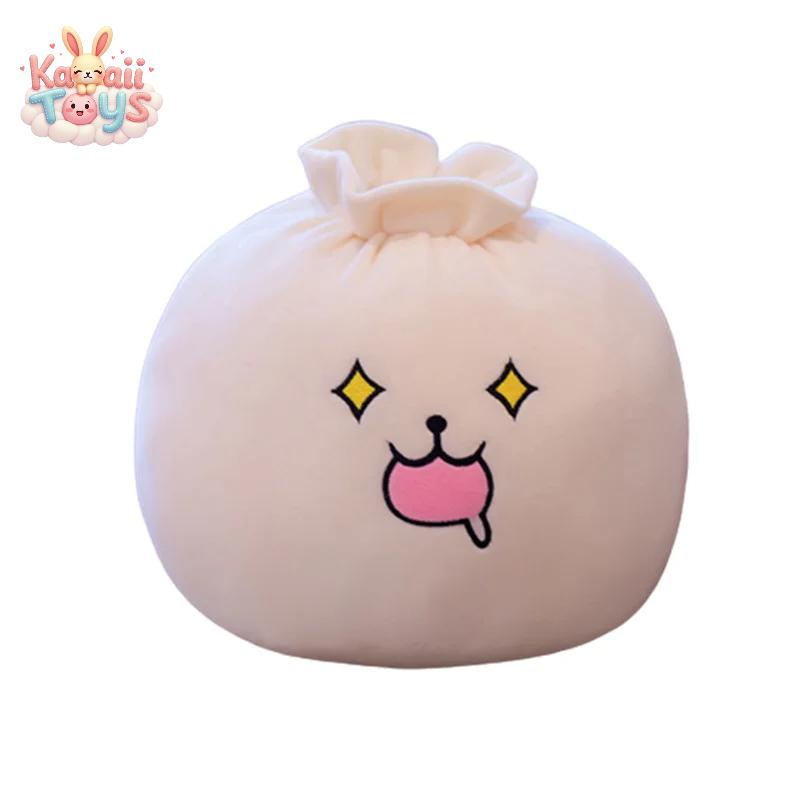 Steamed Bun Plush Pillow – Cute Funny Face Decor 25cm Doraemo n Store