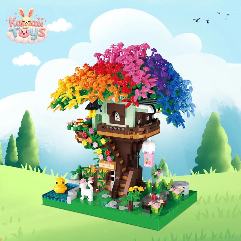 Creative City Street View Rainbow Treehouse – Build a Magical Escape!