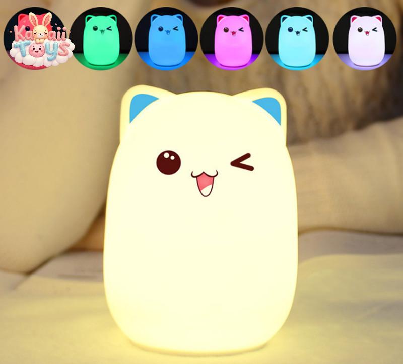 Cartoon silicone lamp clapping lamp colorful night lamp Kawaii Toys