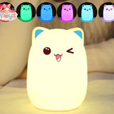 Cartoon silicone lamp clapping lamp colorful night lamp Kawaii Toys