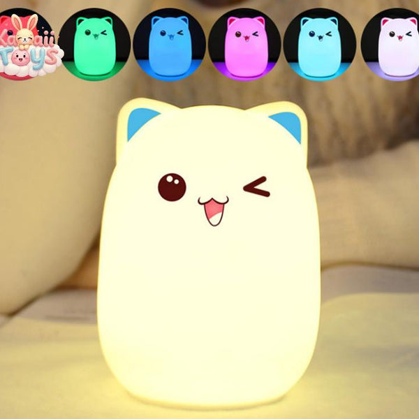 Cartoon silicone lamp clapping lamp colorful night lamp Kawaii Toys