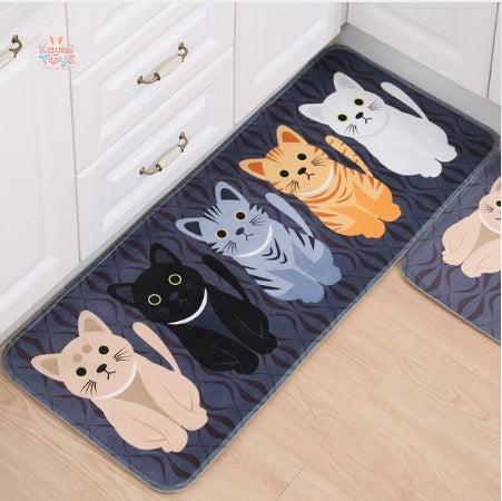 Printed Kitten Mat Antiskid Mat Carpet 50x80 Kawaii Toys